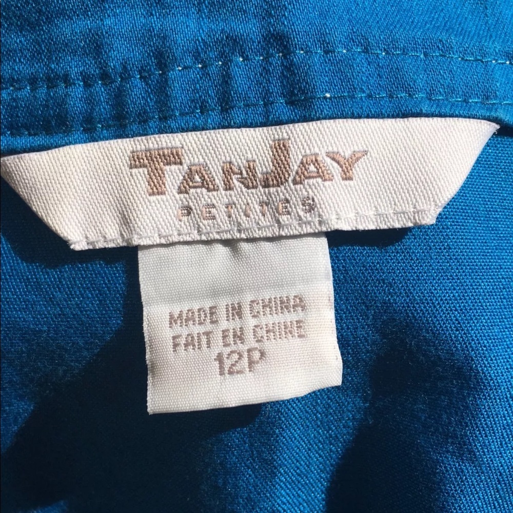 Tanjay Petite Blue Jacket 12p 3/4 sleeve - Picture 6 of 6